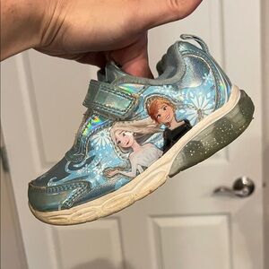 🥥HOLD🥥Girls Light-Up Blue Elsa & Anna Sneakers - Kids Shoes